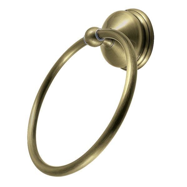 Towel Ring, Antique Brass